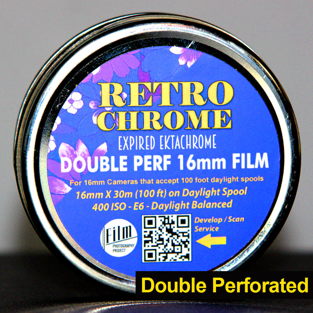 16mm Film - Double Perf - RetroChrome Color 400D (Daylight) - 100