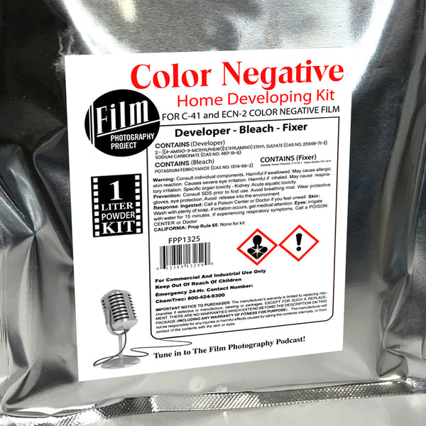 Darkroom Supplies - FPP C-41 Color Negative Film Development Kit (1 Liter - Powder)