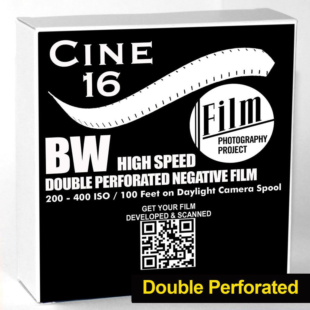 16mm Film - Double Perf - CINE16 BW Negative 400 iso - 100 ft