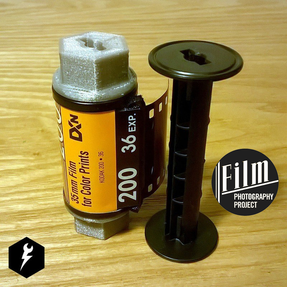Adaptador de película de 35 mm a 120 con carrete de absorción