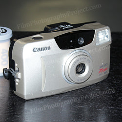 35mm Film Camera - Canon Sure Shot 76 Zoom (Silver Vintage)
