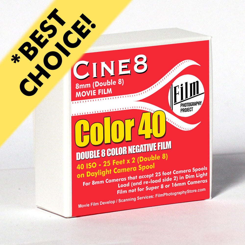 Double 8 Film - Cine8 Color Negative 40 - Daylight (25 ft - 40 ISO