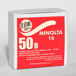 Minolta 16 - FPP 50D Color Negative - 25 ft (16mm - One Perf)