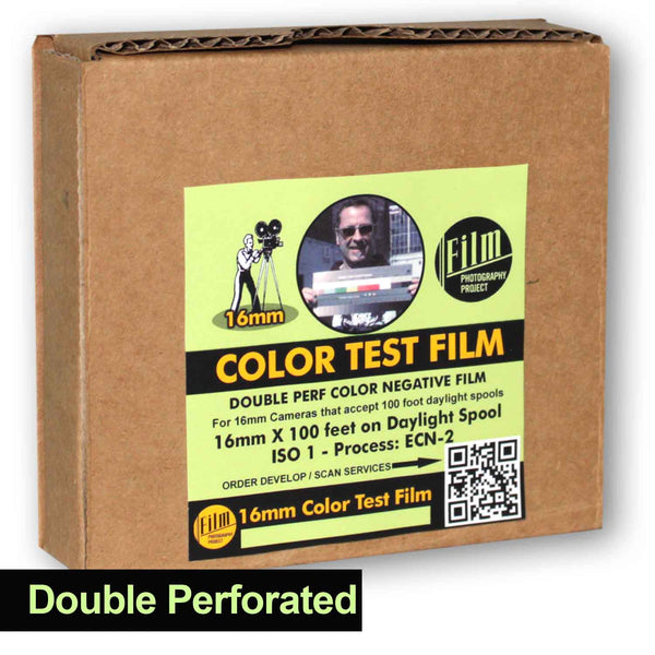 16mm Film - Double Perf - Color Test Film - 1 ISO - 100 ft