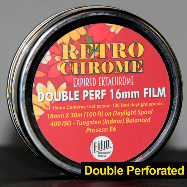 16mm Film - Double Perf - RetroChrome Color 400T (Tungsten) - 100 ft