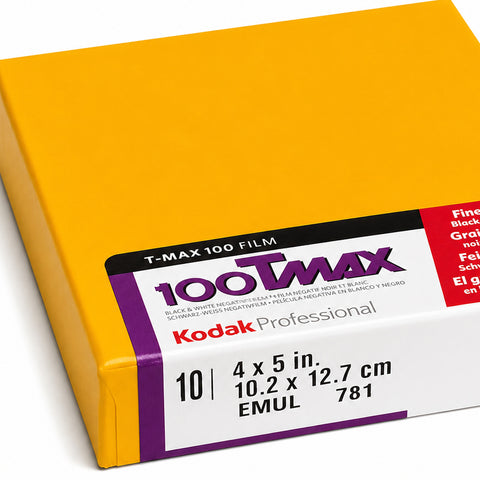 4x5 Sheet Film - Kodak TMax 100 (10 Sheet Box)
