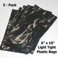 Light-Tight Black Bags 6" x 10" - Set of 5