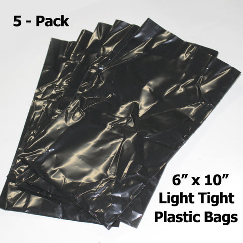 Light-Tight Black Bags 6" x 10" - Set of 5