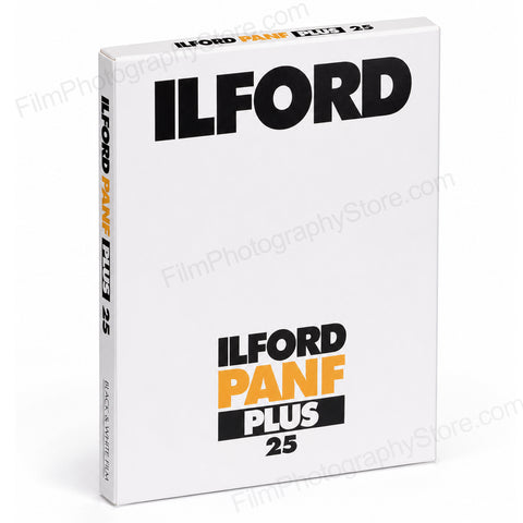 8x10 SHEET FILM - ILFORD Pan F + (25 SHEETS)
