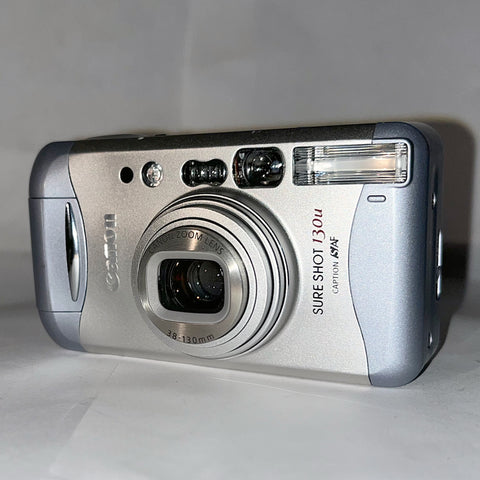 35mm Film Camera - Canon Sure Shot 130u (Silver Vintage)