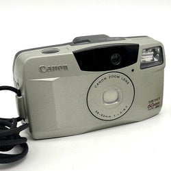 35mm Film Camera - Canon Sure Shot 60 Zoom (Silver Vintage)