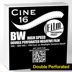 16mm Film - Double Perf - CINE16 BW Negative 400 iso - 100 ft