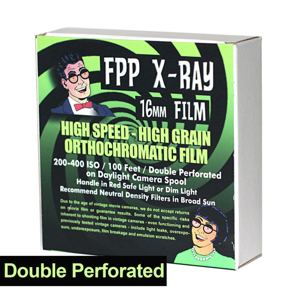 16mm Film - Double Perf - CINE16 BW X-Ray - ORTHO - 400 iso - 100 ft
