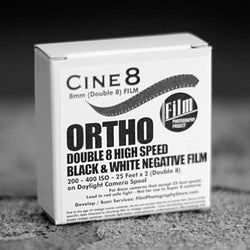 Double 8 Film - Cine8 BW Negative ORTHO 400 (25 ft)