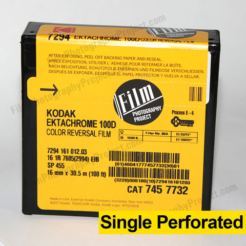 16mm Film - Single Perf - Kodak Ektachrome 100D 7294 - 100 ft