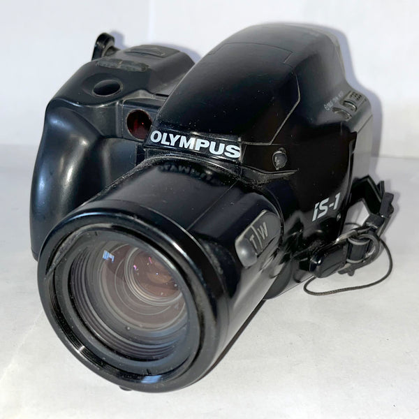 35mm Film Camera -  Olympus iS-1 Point and Shoot (Vintage - Black)