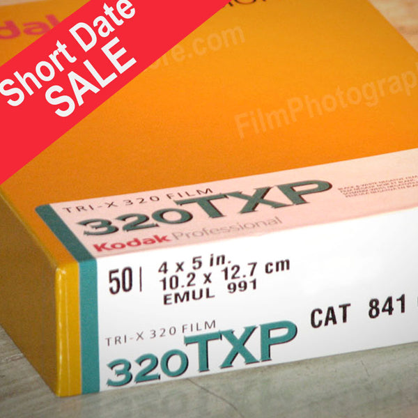 4x5 Sheet Film - Kodak Tri-X 320 SHORT DATE EXPIRED (50 Sheets)