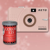 35mm Film Camera - RETO Ultra Wide & Slim Camera + Film COMBO (Pastel Pink)