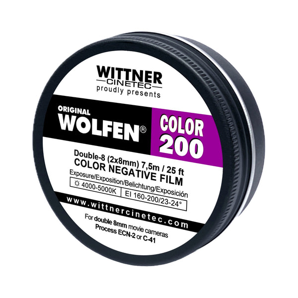 Double 8 Film - Original Wolfen 200 Color (25 ft)