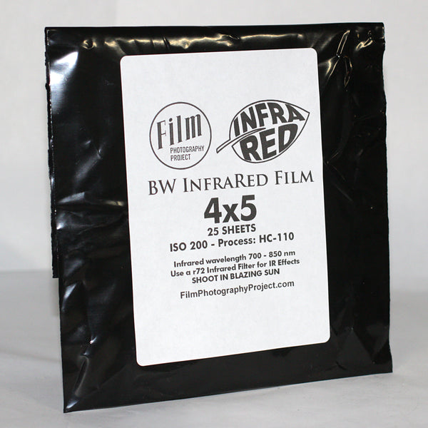 4x5 Sheet Film - FPP BW Neg Infrared Film - BETA BATCH (25 Sheets)