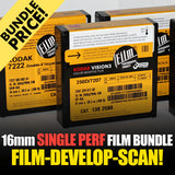 16mm Film - Single Perf BUNDLE - Film / Develop / Scan - 100ft