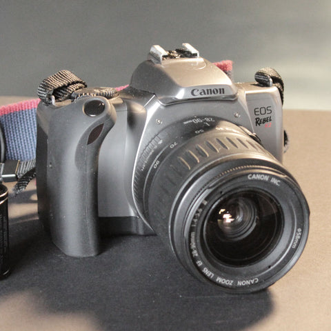 35mm Film Camera - Canon EOS K2 SLR w/ Built-In Flash+ (Vintage)