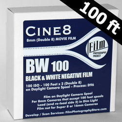 Double 8 Film - Cine8 BW Negative 100 ISO (100 ft)