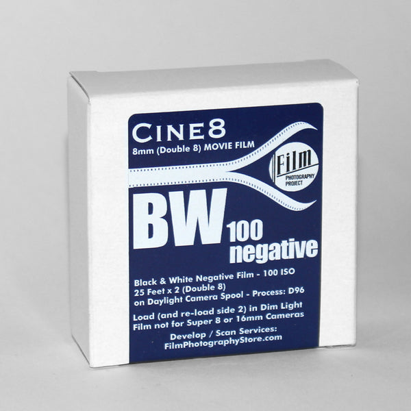 Double 8 Film - Cine8 BW Negative 100 ISO (25 ft)