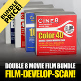 Double 8 Film - BUNDLE - Film / Develop / Scan (25 FT)
