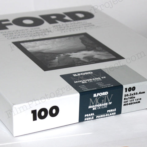 Paper - 8x10 Ilford Multigrade IV RC Pearl DeLuxe (100 Sheets)