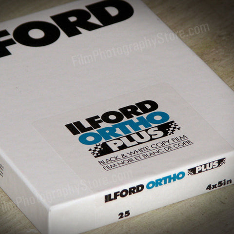 4x5 Sheet Film - Ilford Ortho Plus BW Negative Film (25 Sheets)