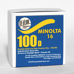 Minolta 16 - FPP 100D Color Positive - 25 ft (16mm - Double Perf)