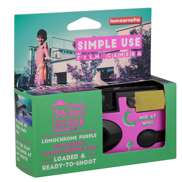 35mm Film Camera - Lomo Simple Purple (with Film)
